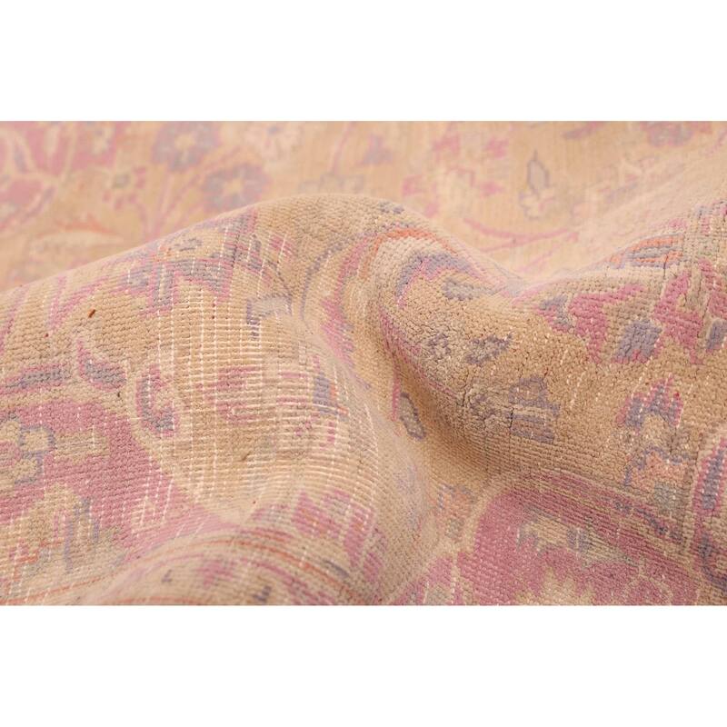 ECARPETGALLERY Hand-knotted Antalya Vintage Light Brown Wool Rug - 6'7 x 9'8