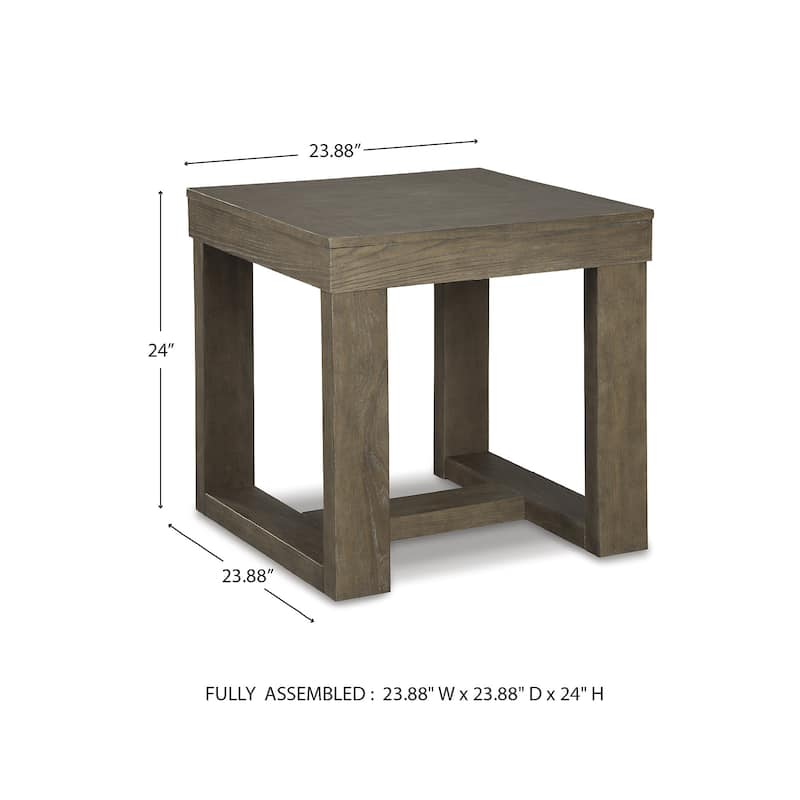 Cariton Gray Square End Table