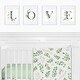 preview thumbnail 2 of 8, Tropical Leaf Collection Wall Decor Art Prints (Set of 4) - Green White Boho Watercolor Floral Botanical Woodland Garden - LOVE