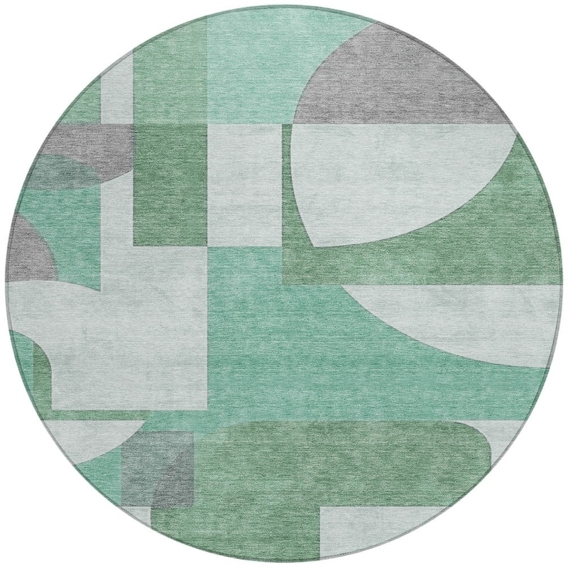 HomeRoots Geometric Modern Rectangle Outdoor Rug