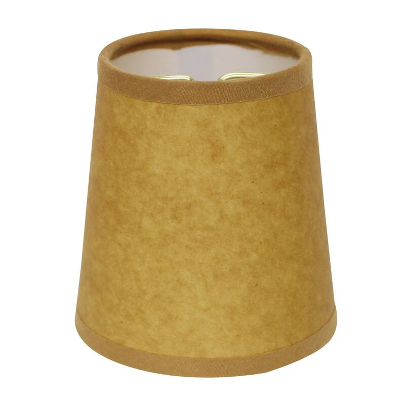 4" Canvas Set of 6 Chandelier Kraft Paper Lampshades - 4"x4"x4"