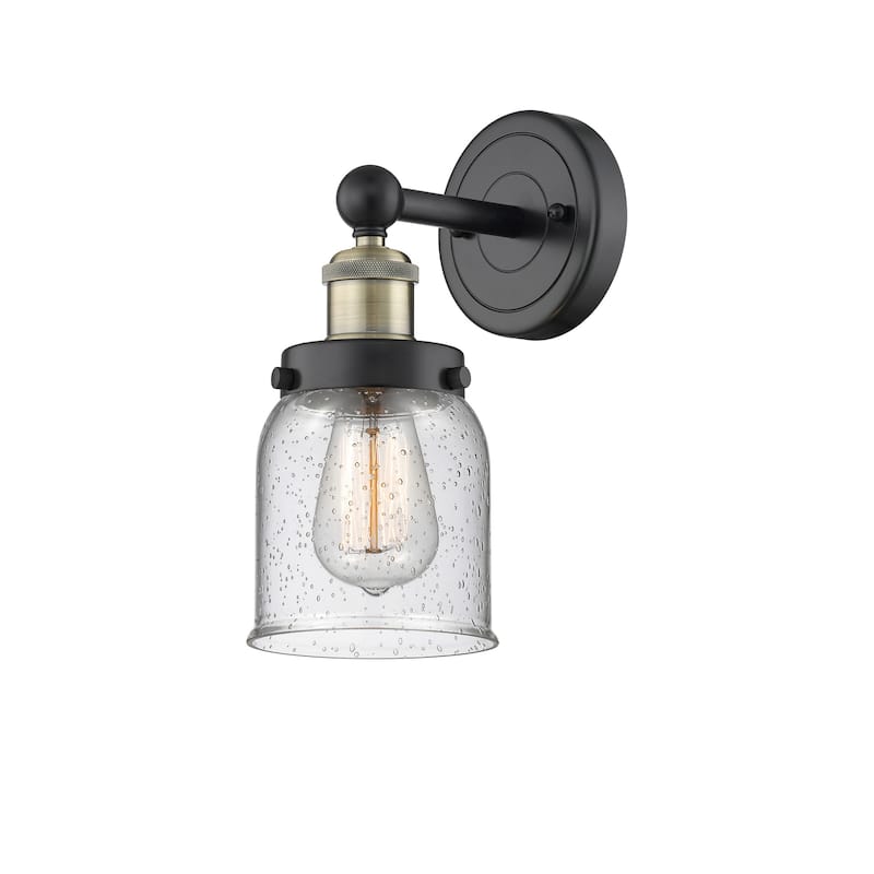 Innovations Lighting 616-1W-10-7 Bell Sconce Bell 10" Tall Wall Sconce - Black Antique Brass / Seedy