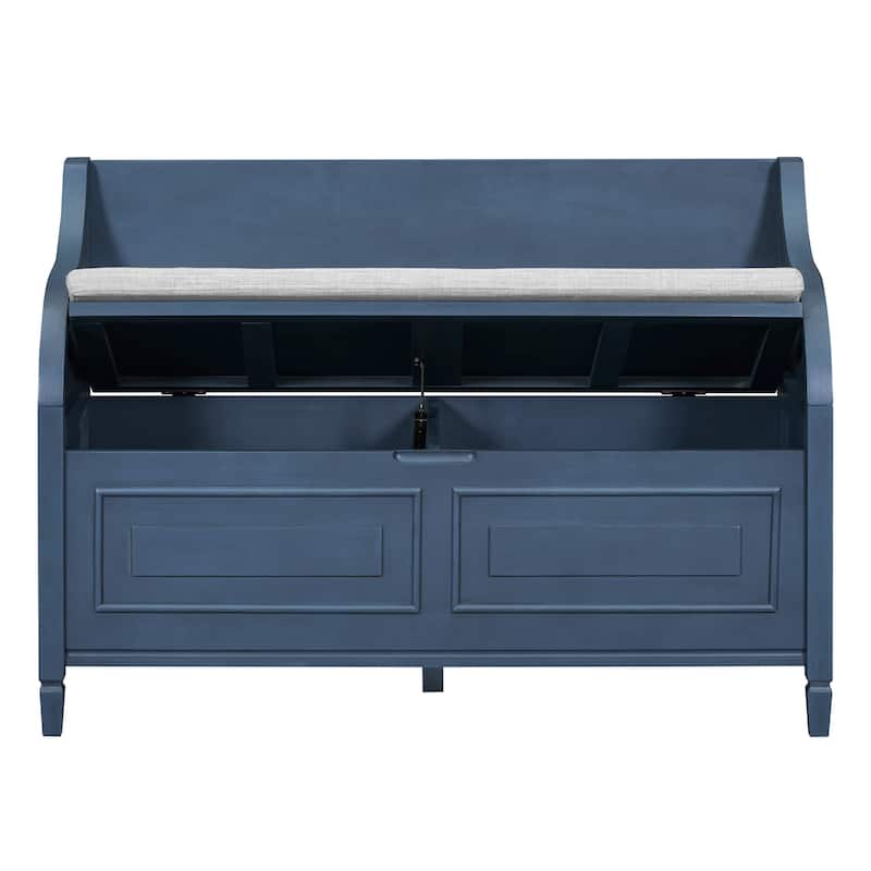 Rustic Style Solid wood Entryway Multifunctional Storage Bench