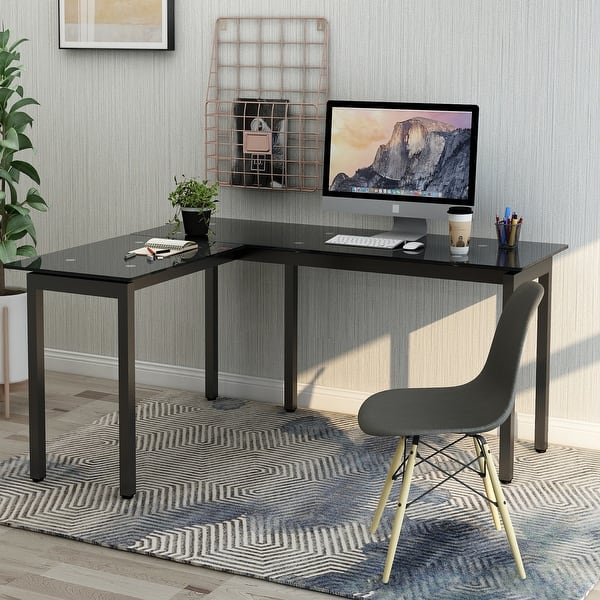 Shop L Shape Home Office Corner Computer Desk Pc Laptop Table