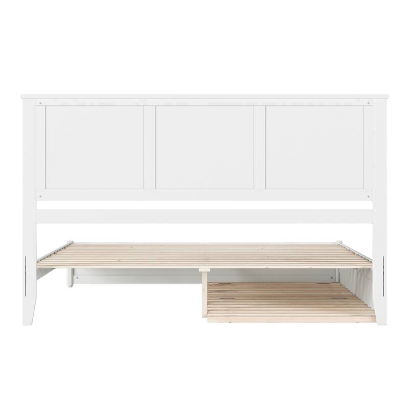 Felicity Platform Bed with Panel Footboard and Twin XL Trundle