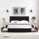 preview thumbnail 59 of 123, Javlergo Bed Frame with Storage Drawers Upholstered Platform Bed Frame with Adjustable Headboard