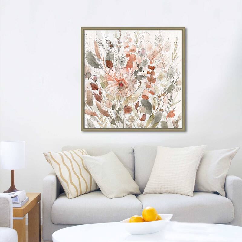 "Wild Blush Garden" Print on Floating Canvas