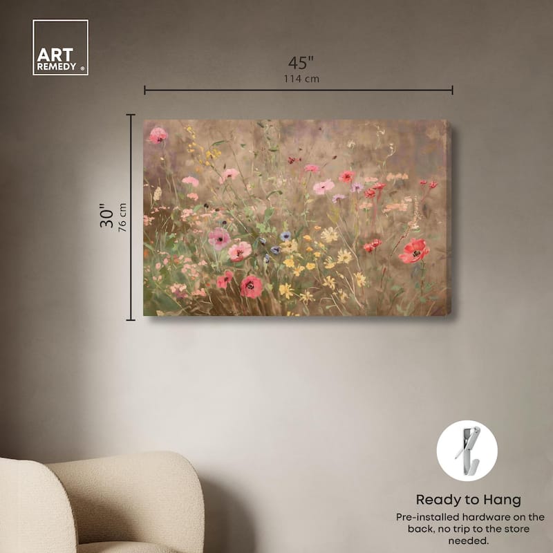 Wildflower Meadow Canvas by Art Remedy, Gallery Wrapped
