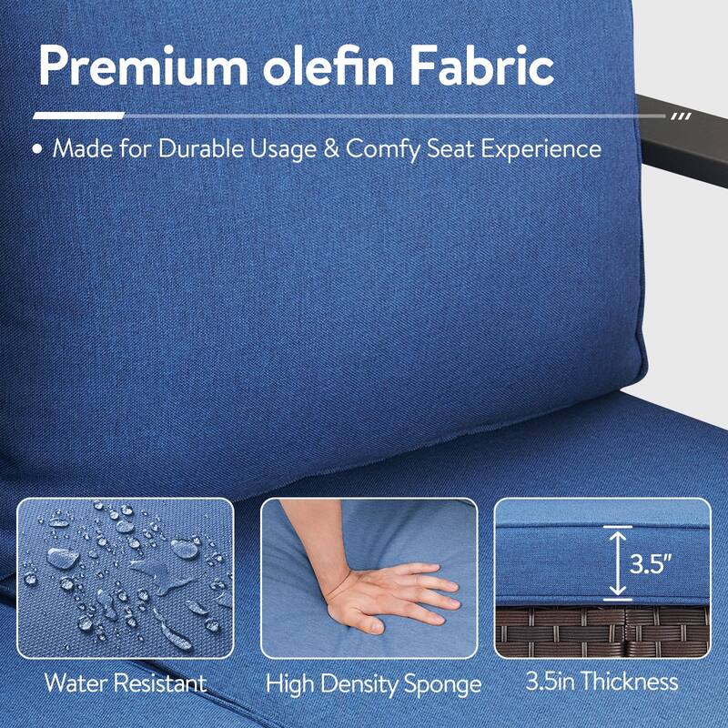 Patio Furniture Outdoor Couch 3 Seater Sofa