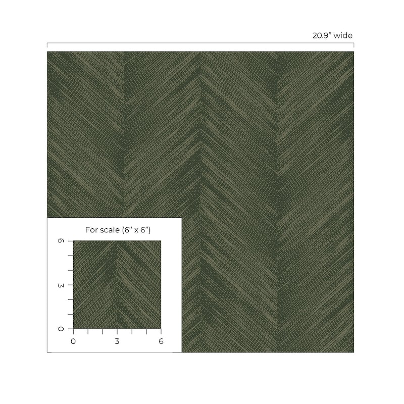 Seabrook Designs Otto Geometric Chevron Non-Woven Unpasted Wallpaper
