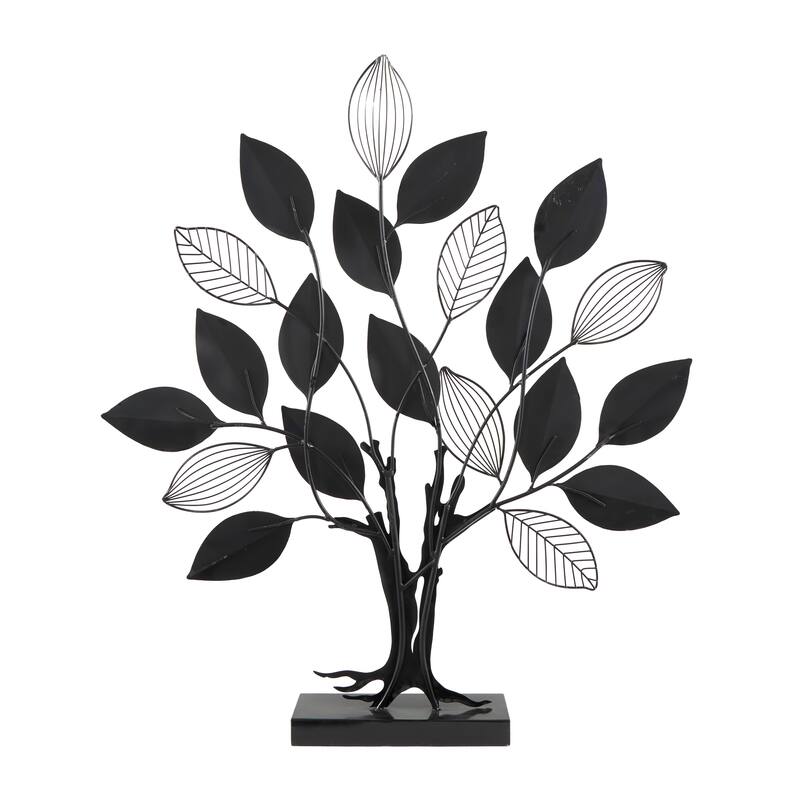 Black Metal Tree Decorative Sculpture