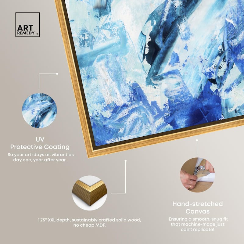 Impasto Blues Canvas by Art Remedy