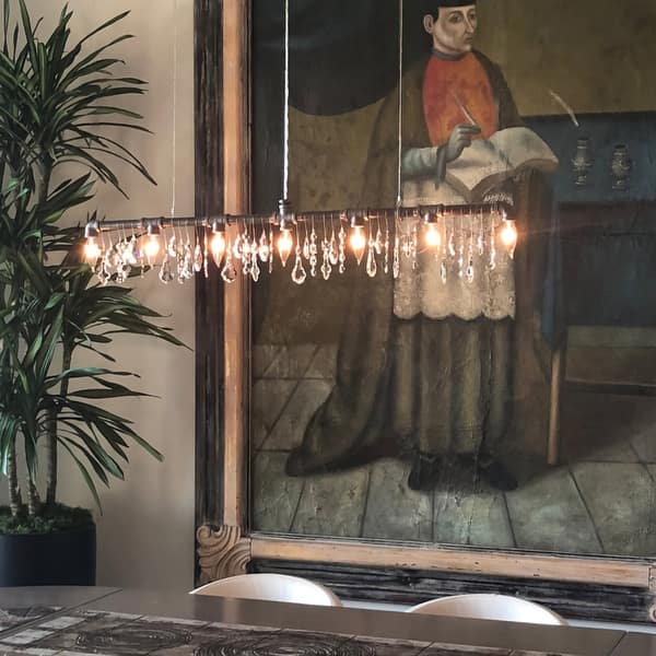 slide 2 of 5, Maximalist 7-Bulb Bar Chandelier Linear Suspension - 42 x 1.5 x 6