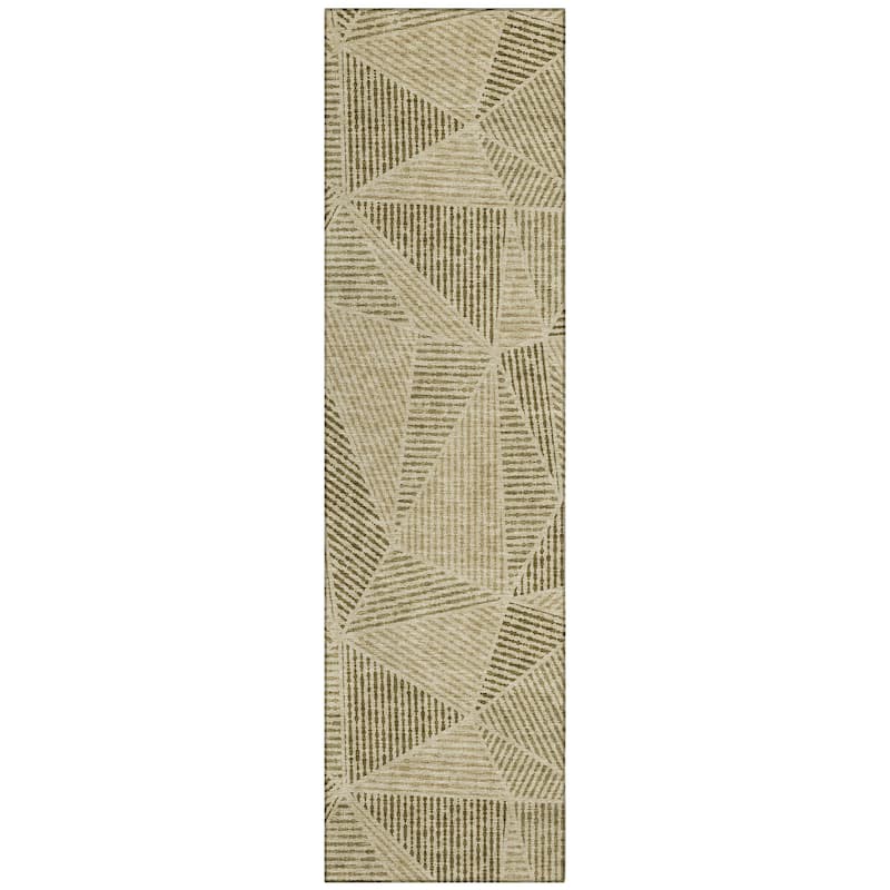 Machine Washable Indoor/ Outdoor Chantille Geometric Mosaic Rug