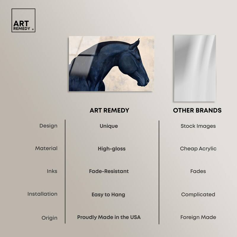 Blue Horse II Acrylic by Art Remedy, Ready to Hang