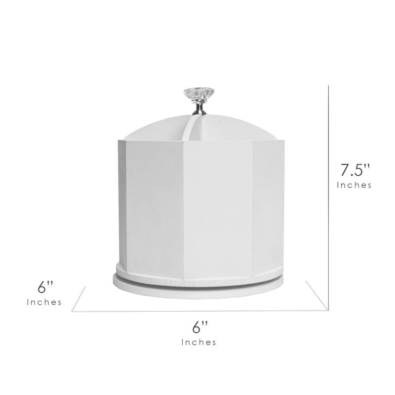 American Art Decor Swiveling Stationery Organizer - White
