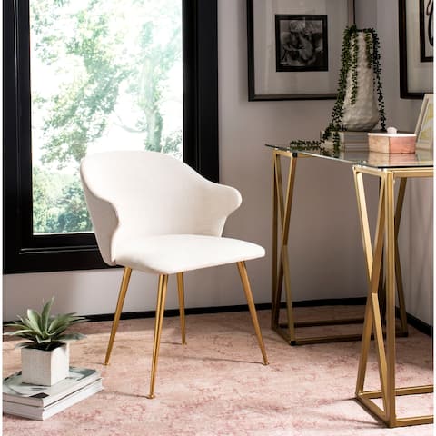 SAFAVIEH Couture Edmond Cream Linen Blend Arm Chair - 23"w x 24"d x 30"h