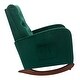 preview thumbnail 18 of 40, Velvet Rocking Chair with Side Pocket, Comfy Accent Chair with High Back, Upholstered Nursery Rocking Lounge Chair