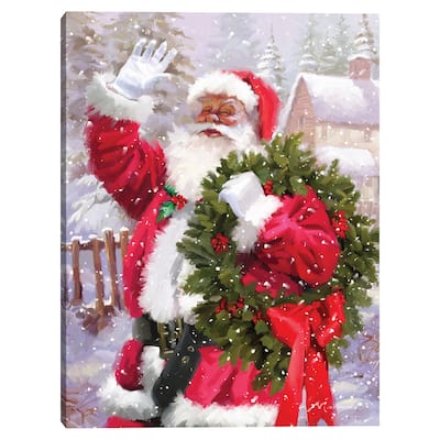 Santa Waving 3 by The Macneil Studio Canvas Art Print