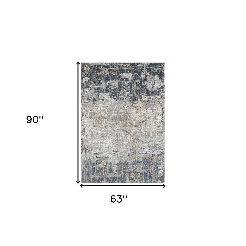 HomeRoots Abstract Contemporary Rectangle Area Rug