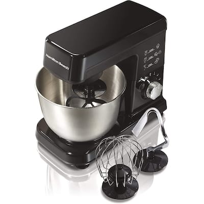 6 Speed Electric Stand Mixer with Stainless Steel 3.5 Quart Bowl, Planetary Mixing, Tilt-Up Head