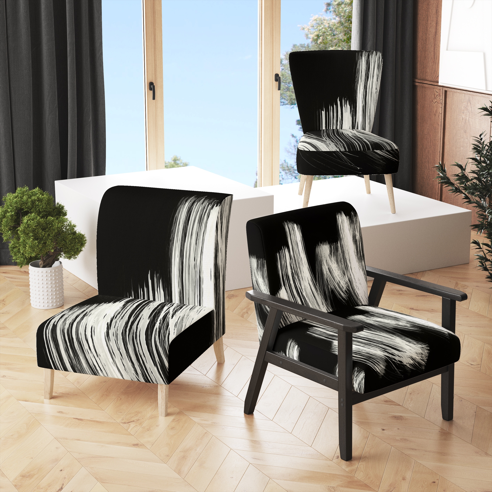 Avington print accent dining chair deals