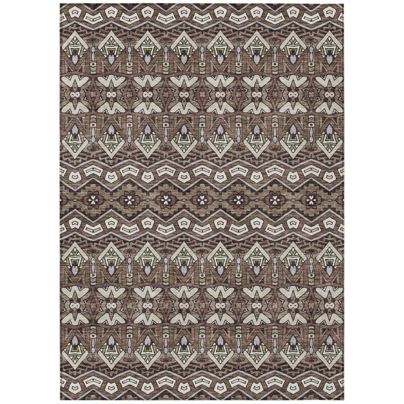HomeRoots Moroccan Transitional Rectangle Outdoor Rug