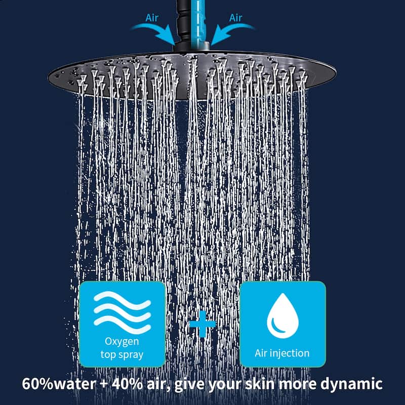 Shower System Shower Faucet Combo Set Wall Mounted with 10" Rainfall Shower Head and handheld shower faucet