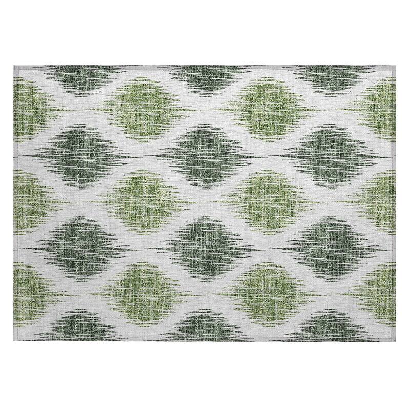 Machine Washable Indoor/ Outdoor Chantille Contemporary Geo Rug