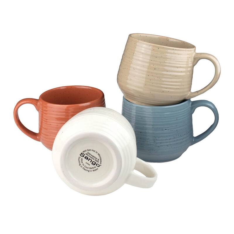 Sango Siterra Painters Palette Mixed Set of 4 Mugs