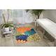 Nourison Aloha Floral Modern Indoor/Outdoor Area Rug - 3'6" x 5'6" - Green/Blue