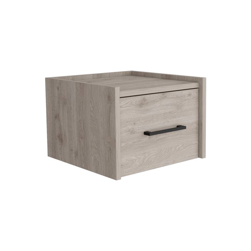 Wall-Mounted Floating Nightstand with Drawer, Space-Saving Side Table for Bedroom or Living Room