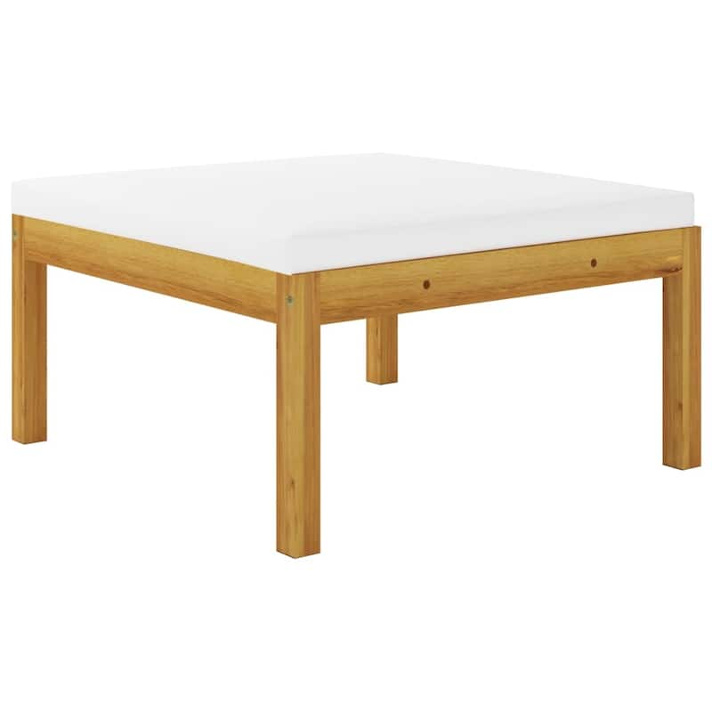 vidaXL Sectional Sofa Patio Modular Seat with Cushions Table Solid Acacia Wood