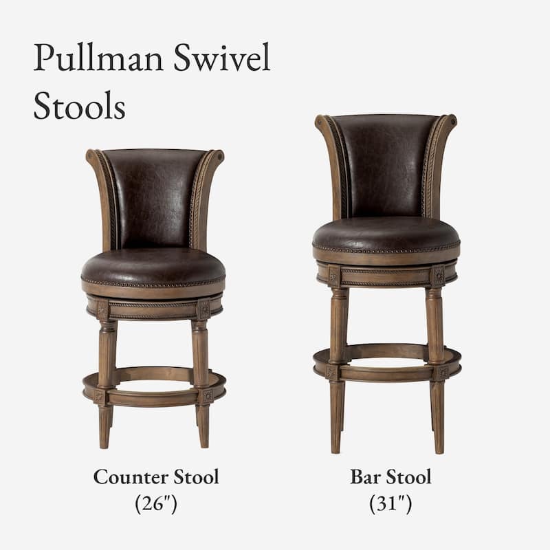 Maven Lane 31" Pullman Swivel Bar Height Kitchen Stool