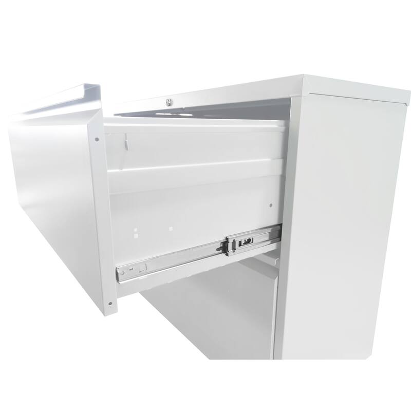 2 Drawer Metal Vertical File Cabinet with Lock Office Home Steel Vertical File Cabinet for A4 Legal/Letter Size