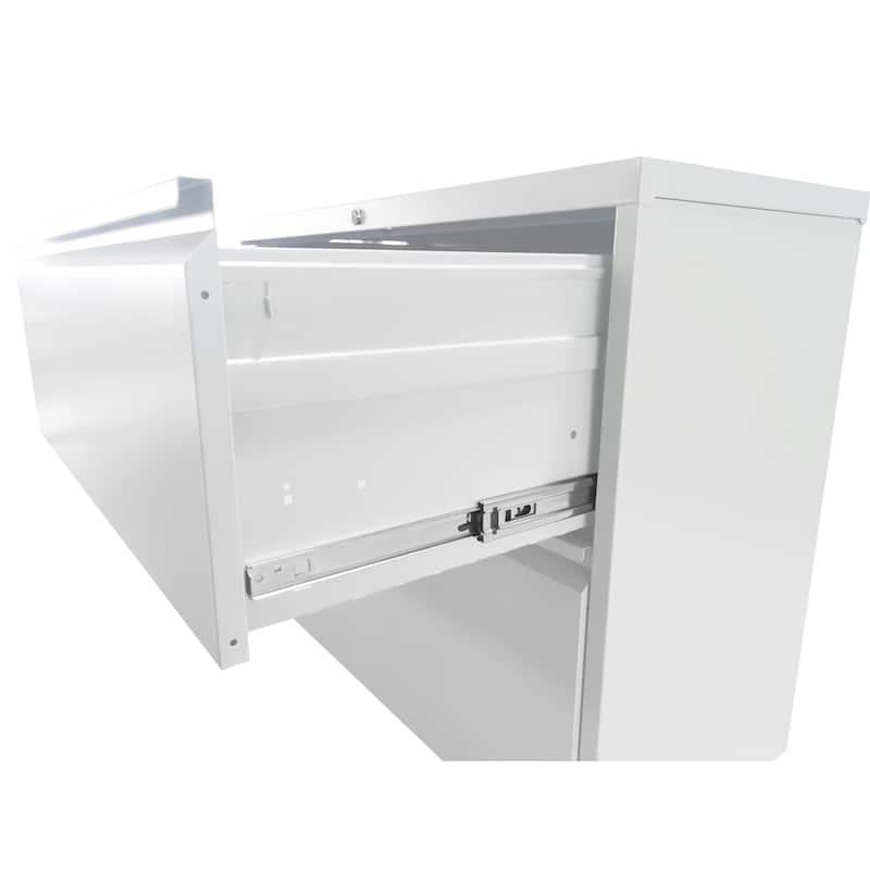 Modern File Cabinet Lateral File Cabinet Metal File Cabinet with 5 Drawers and Locks, for Home Offices, Black