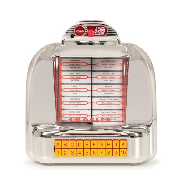 Diner Jukebox Radio - Silver - 6"W x 3.46"D x 6.38"H