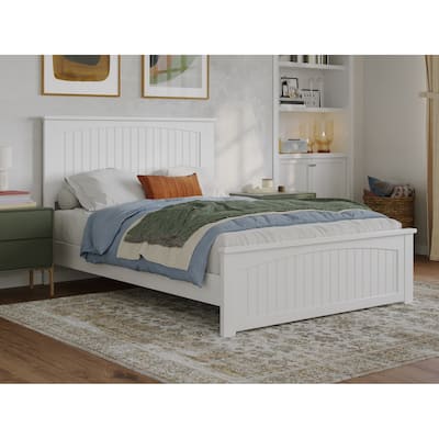 Naples Solid Wood Low Profile Platform Bed with Matching Footboard
