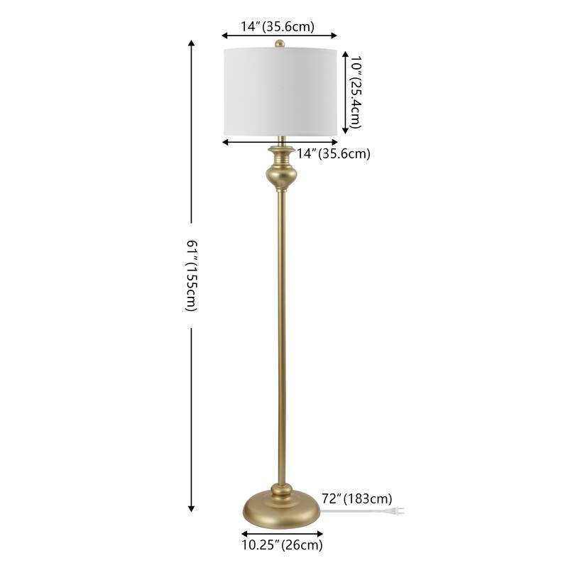 SAFAVIEH Lighting Gulsun 61-inch Antique Black Led Floor Lamp - 14" W x 14" L x 61" H - 14"W x 14"D x 61"H