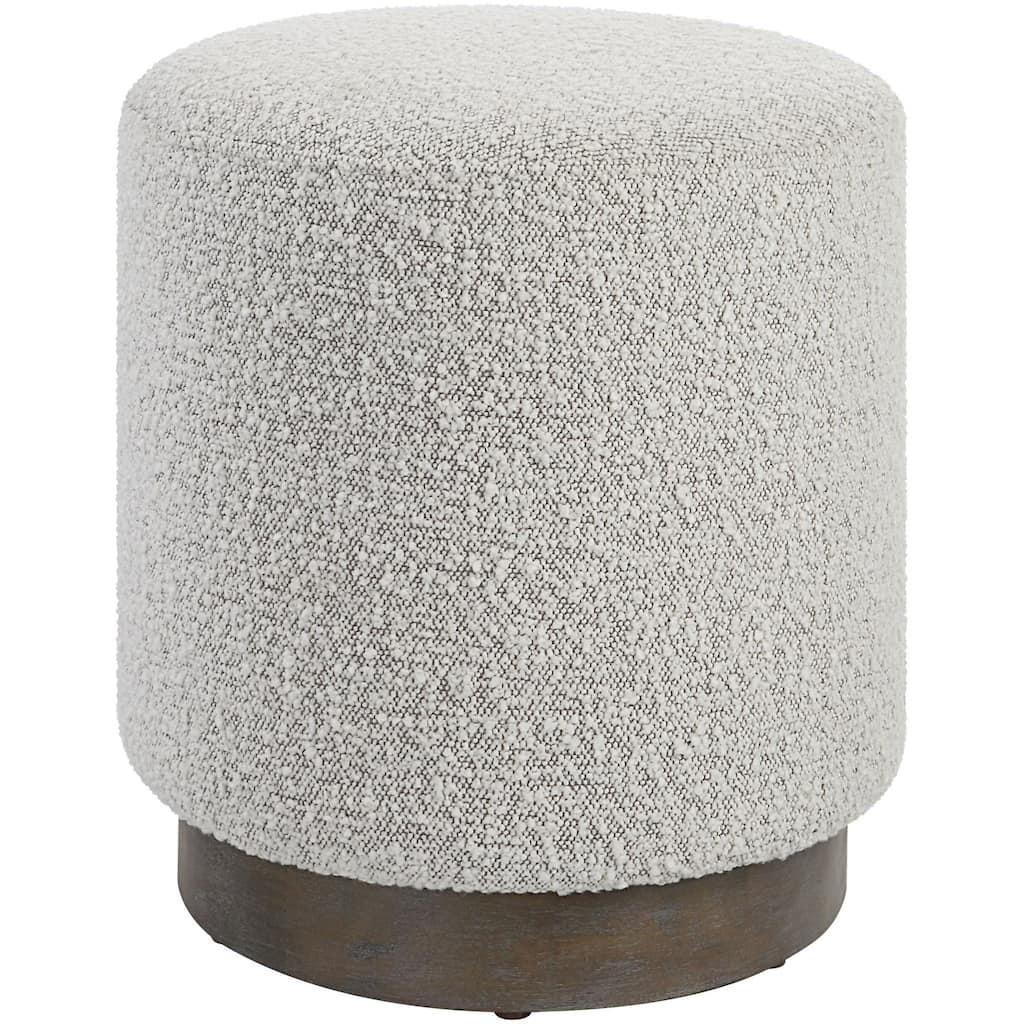 Uttermost 23665 Avila 16" Round Contemporary Plush Boucle Upholstered