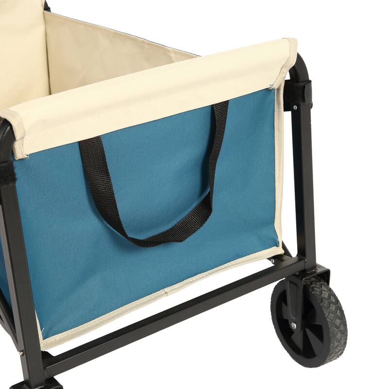 Lightweight Heavy Duty Folding Beach Wagon with Wheels, Large Capacity