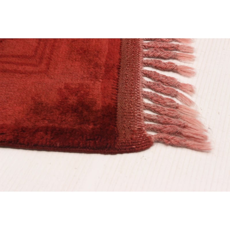 ECARPETGALLERY Hand-knotted Color Transition Red Wool Rug - 6'11 x 9'3