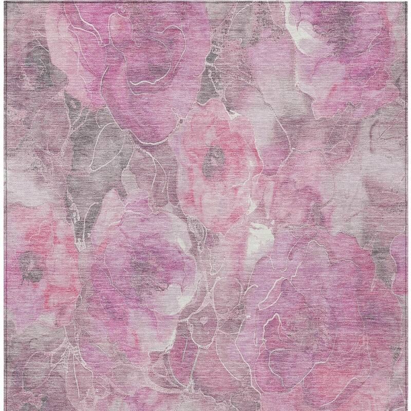 HomeRoots Floral Transitional Rectangle Outdoor Rug
