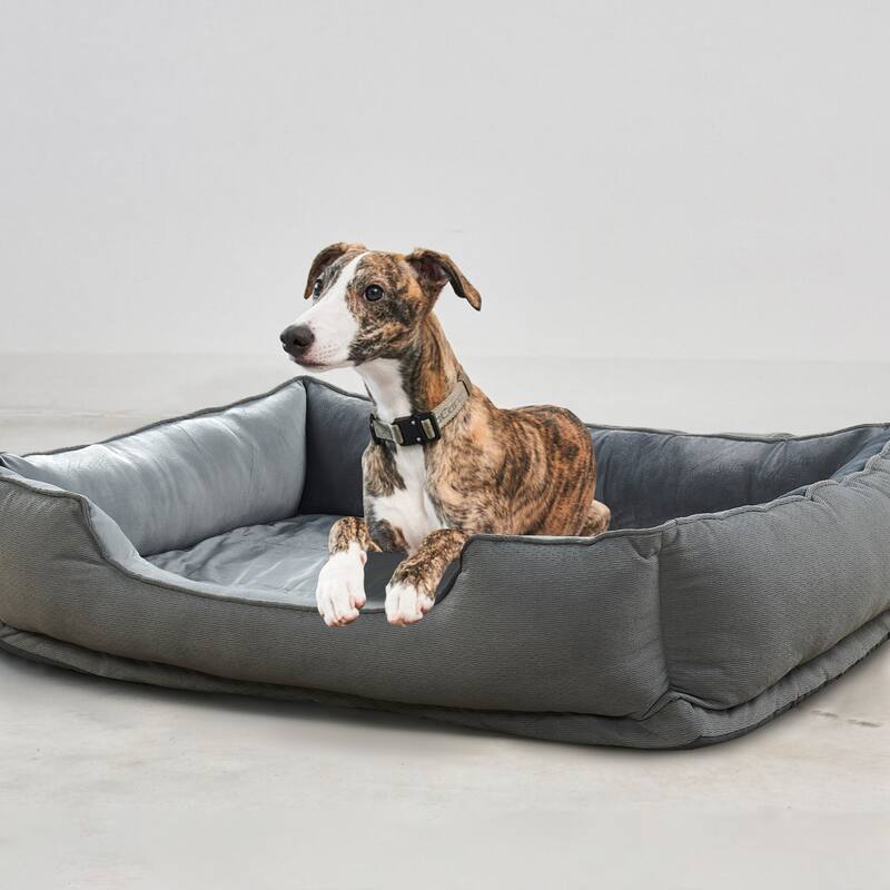 Textured Plush Rectangle Pet Bed