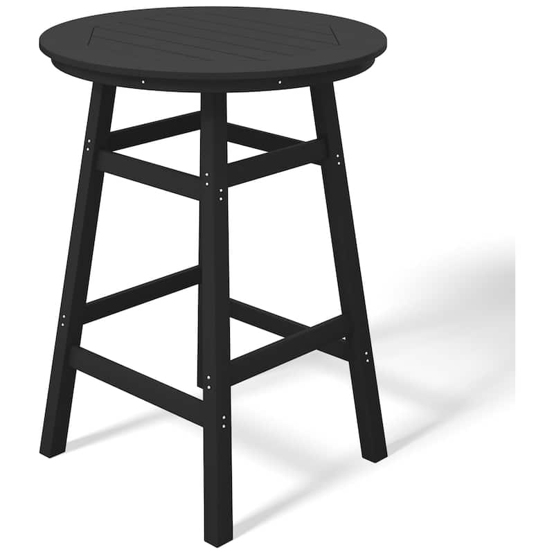 Polytrends Laguna Hdpe All Weather Outdoor Patio 35" Round Bar Table