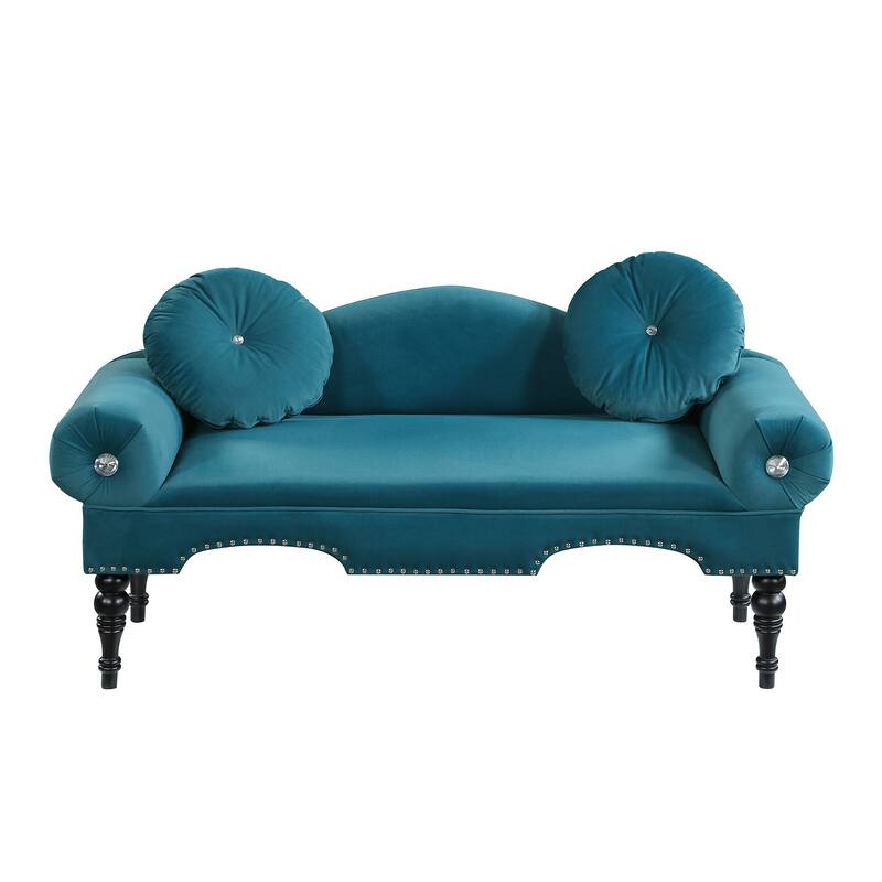 54"Width Modern Velvet Upholstered Loveseat