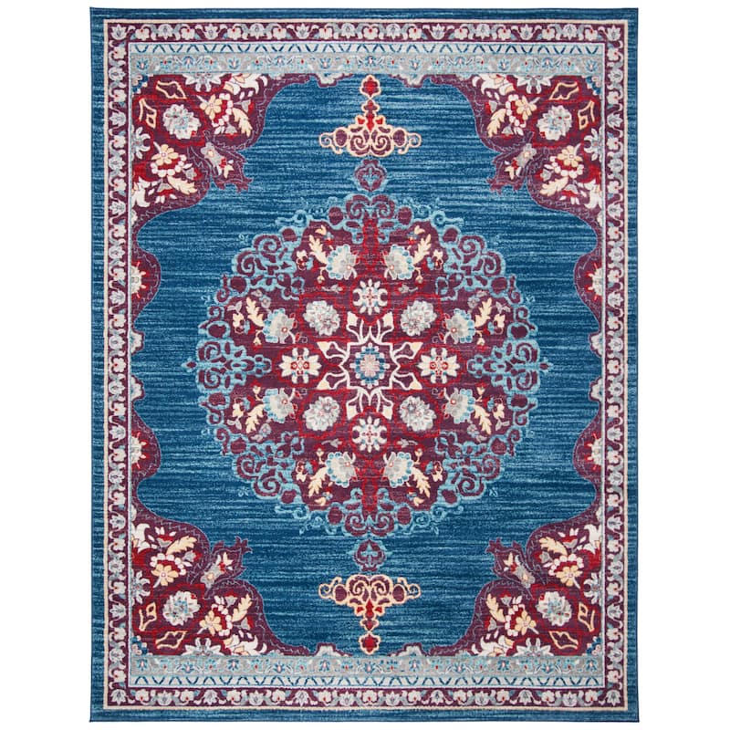 SAFAVIEH Brentwood Coralyne Traditional Oriental Rug - 10' x 13' - Navy/Burgundy