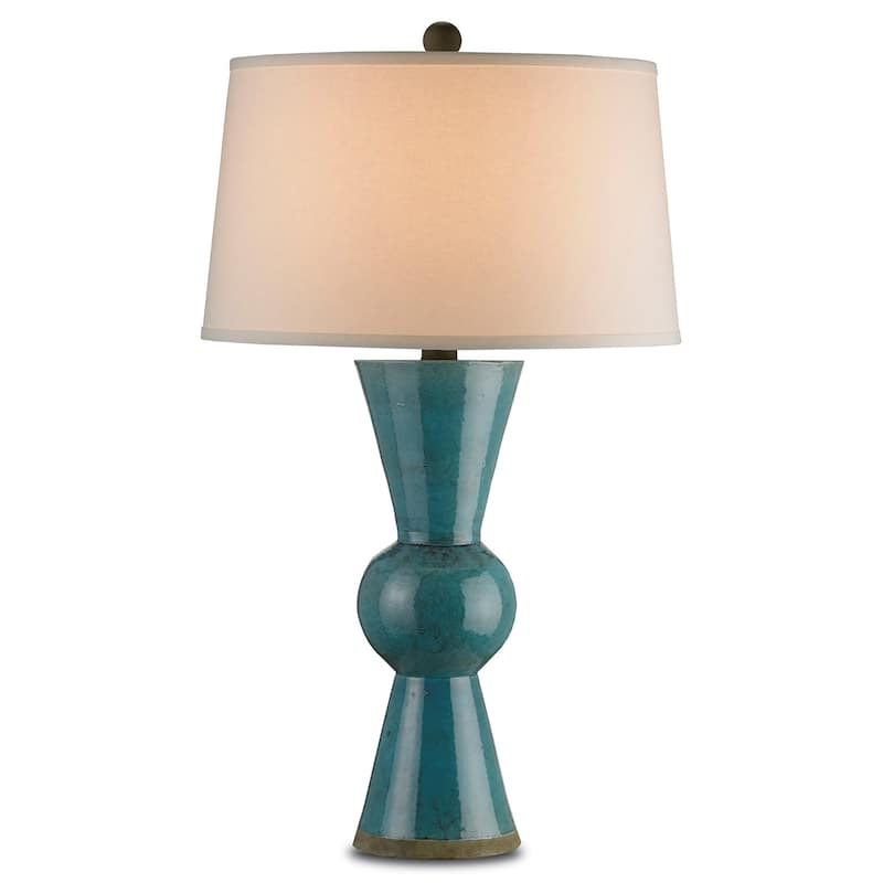 Currey & Company Upbeat Teal Table Lamp - 31"h x 18"dia - 31"h x 18"dia - Teal