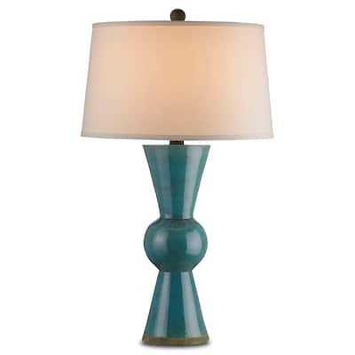Currey & Company Upbeat Teal Table Lamp - 31"h x 18"dia
