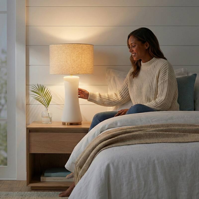 Celestial Gleam Glass Table Lamp